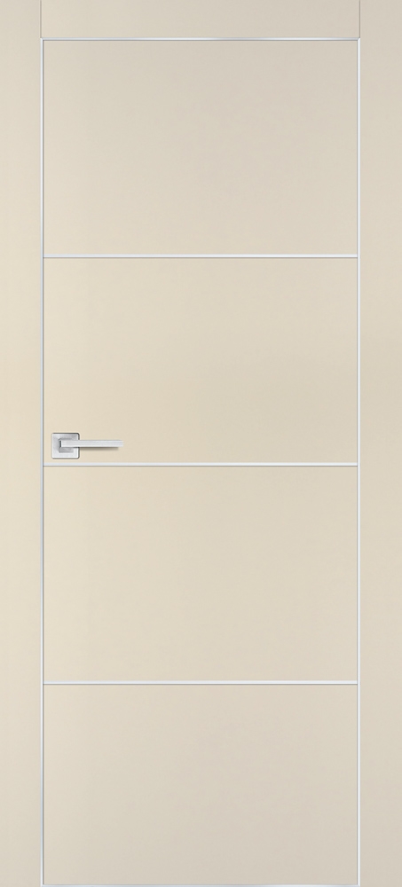 Межкомнатная дверь PX-2  AL кромка с 4-х ст. Бежевый матовый