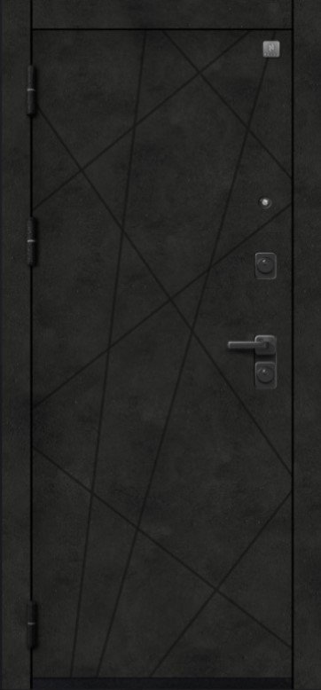 Товар Дверь V-16 Черный муар + Бетон темный - Бетон светлый DIS007354