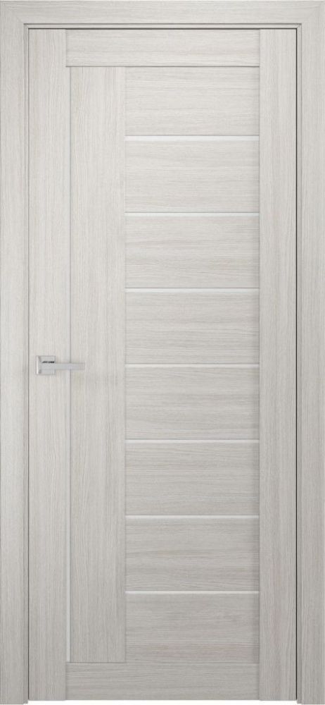 Межкомнатная дверь ЛУ-17 капучино (стекло сатинат, 900x2000)
