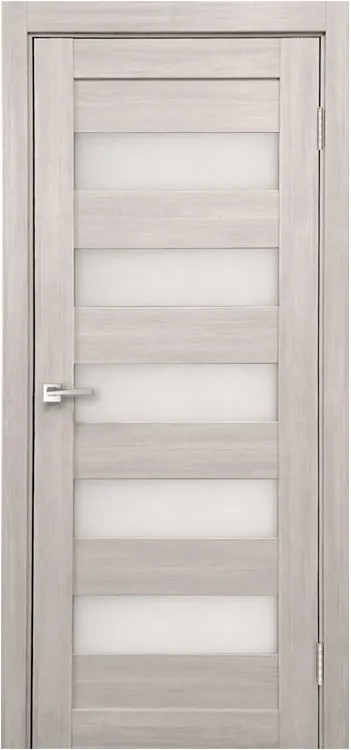 Межкомнатная дверь Легенда X-4 тон Белая лиственница Остекление Сатинат белое